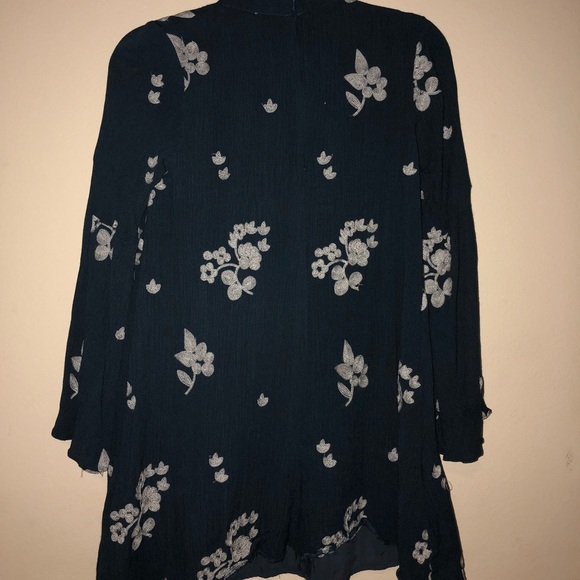 Turquoise Floral Tunic Dress - Picture 5 of 5